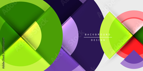 Techno circles and semi circles. Vector Illustration For Wallpaper, Banner, Background, Card, Book Illustration, landing page