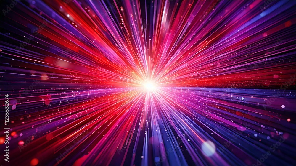 魔法のようなキラキラ 宇宙風サンバースト 青紫 ピンク 赤 近未来の雰囲気 背景素材 16:9サイズ AI生成素材 魔法のようなキラキラ 宇宙風サンバースト 青紫 ピンク 赤 近未来の雰囲気 背景素材 16:9サイズ AI生成素材