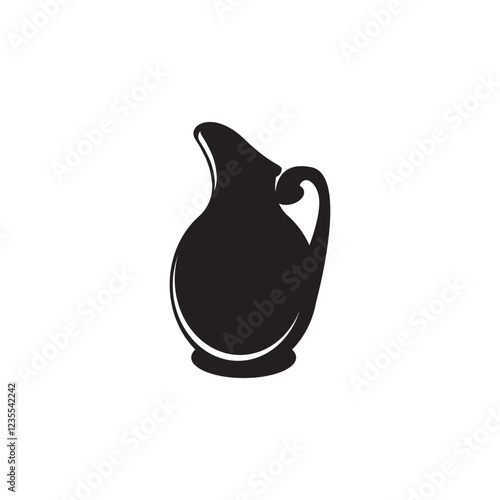 Jug icon. Set of jugs silhouettes isolated on white background. Water jug icon. Vector illustration