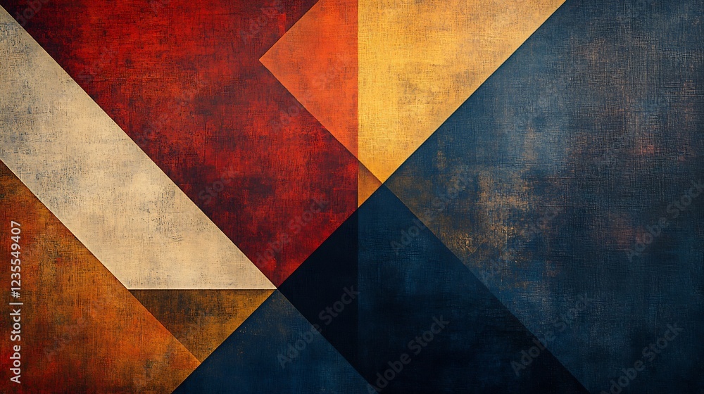 Fototapeta premium Warm earthy tones elegantly arranged in geometric abstract design. AI Generated