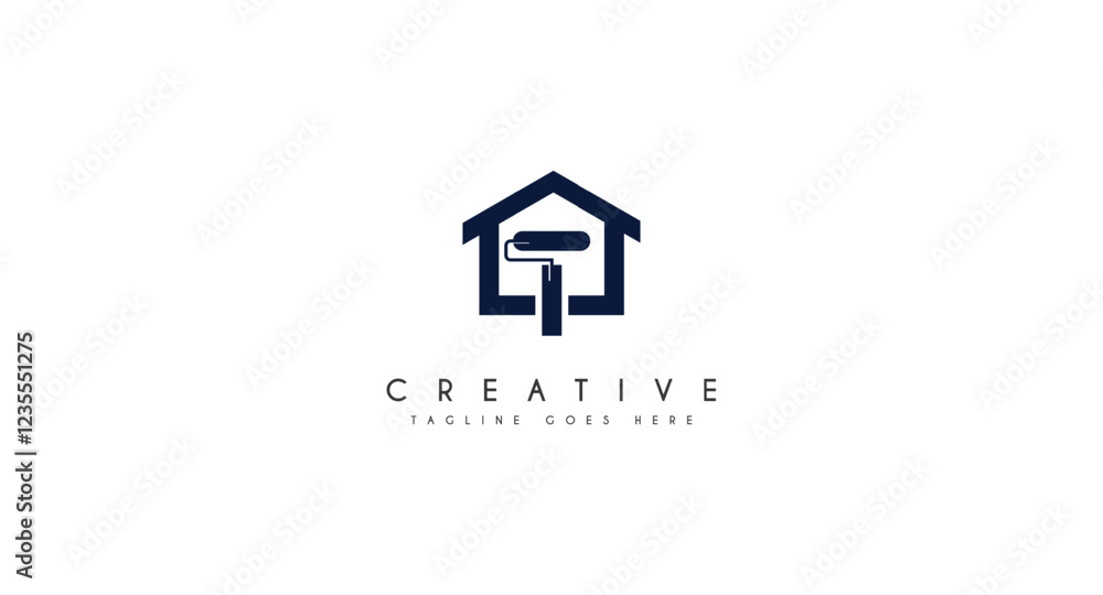House Paint Logo Vector Element Symbol House Paint Logo Vector Element Symbol