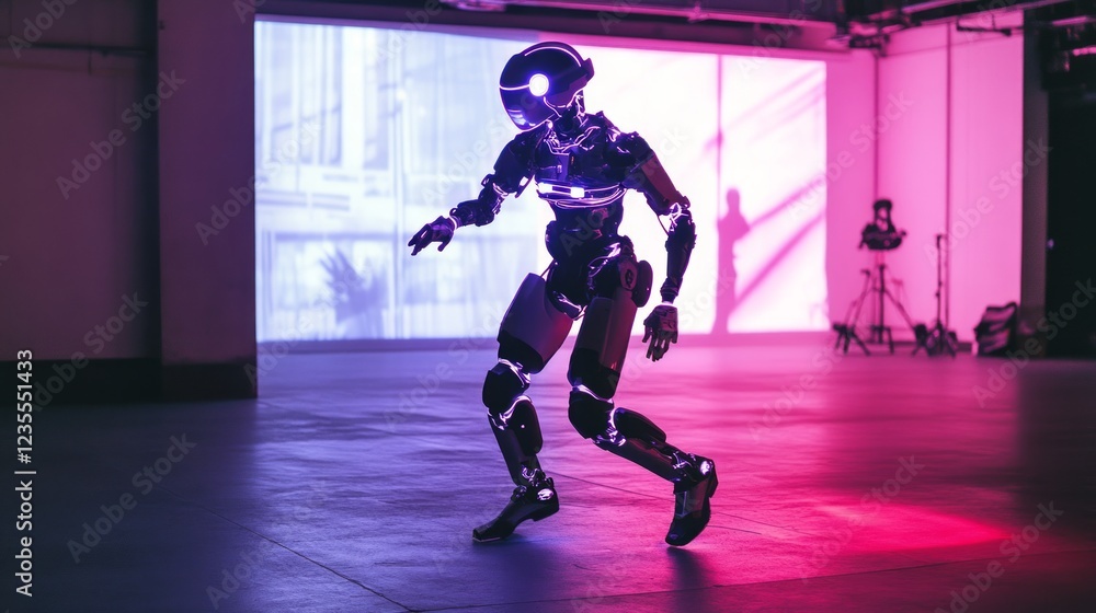 Naklejka premium Robotic Dancer Infused with Artificial Intelligence - View 1