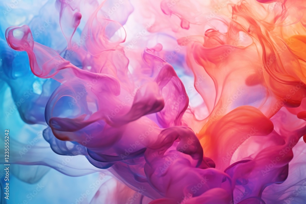 Obraz premium Purple Magenta Blue Billowing Smoke