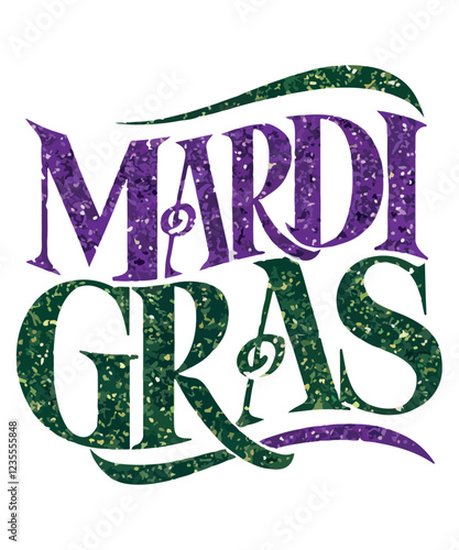Mardi Gras Illustration with Bold Svg T shirt design
