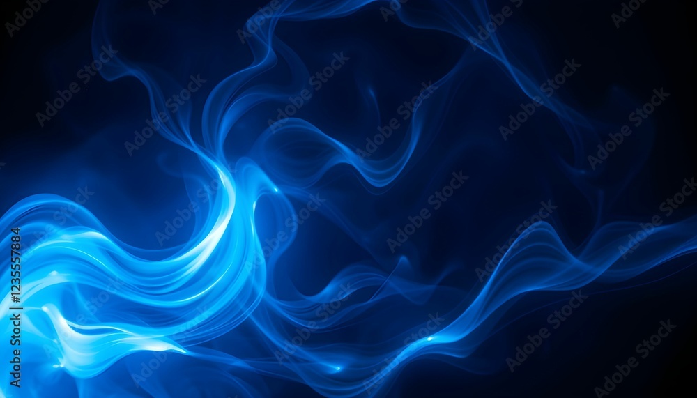 Abstract blue swirls, ethereal smoke-like patterns, glowing neon wisps, cosmic nebula, fluid dynamics, deep ocean currents, celestial energy Abstract blue swirls, ethereal smoke-like patterns, glowing neon wisps, cosmic nebula, fluid dynamics, deep ocean currents, celestial energy
