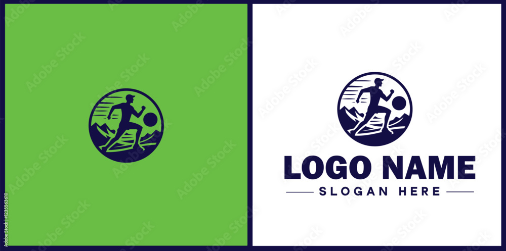 Running Club icon Jogging group Athletics club Running association flat logo sign symbol editable vector Running Club icon Jogging group Athletics club Running association flat logo sign symbol editable vector