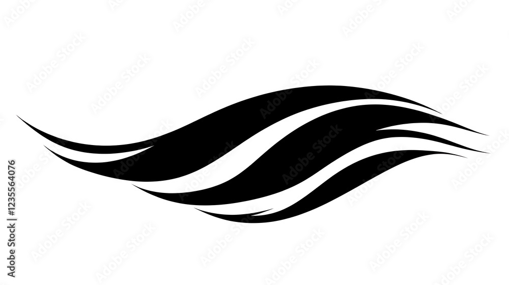 Abstract Black Wave Design Graphic Illustration Abstract Black Wave Design Graphic Illustration