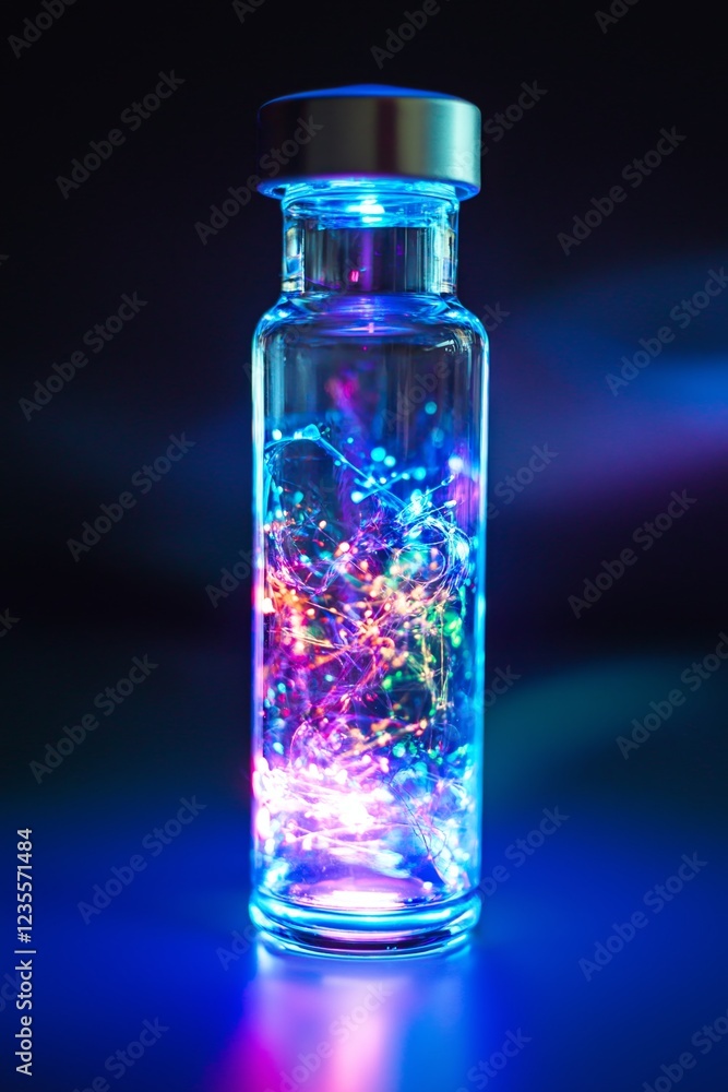 Glass Bottle with Colorful LED Lights Glass Bottle with Colorful LED Lights