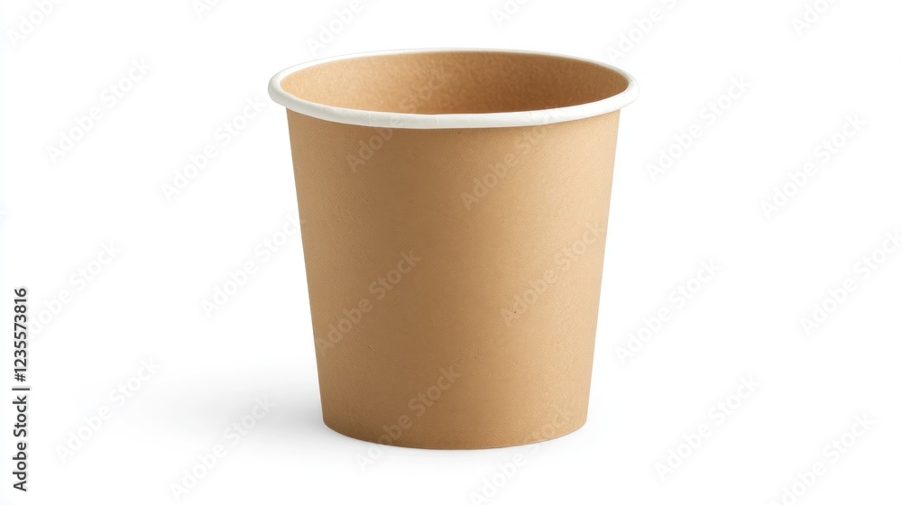 Kraft paper cup on white background Kraft paper cup on white background