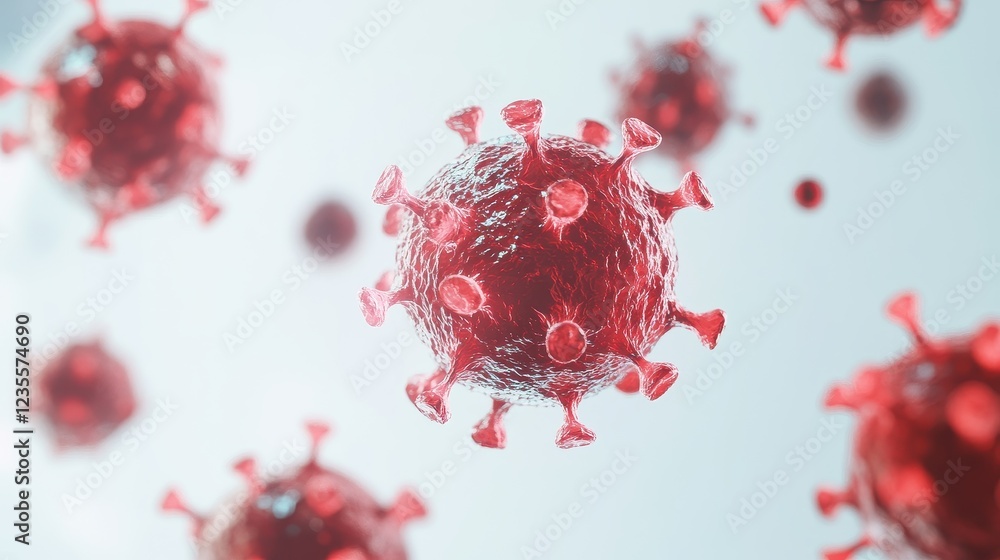Infection flat design top view immune system on white background. Infection flat design top view immune system on white background.