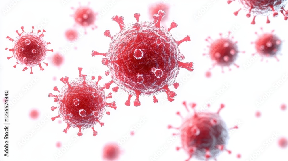 Infection flat design top view immune system on white background. Infection flat design top view immune system on white background.