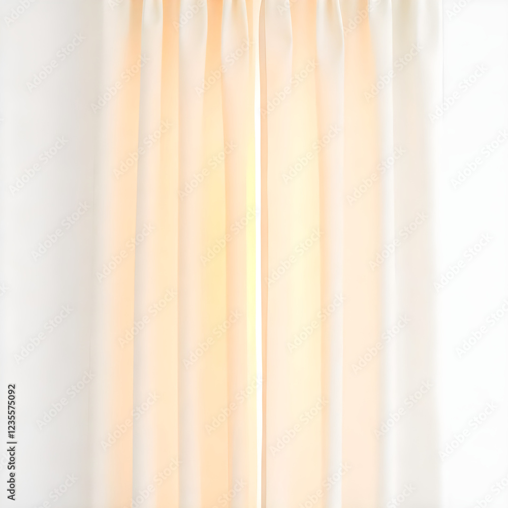Fototapeta premium Curtain white isolated background
