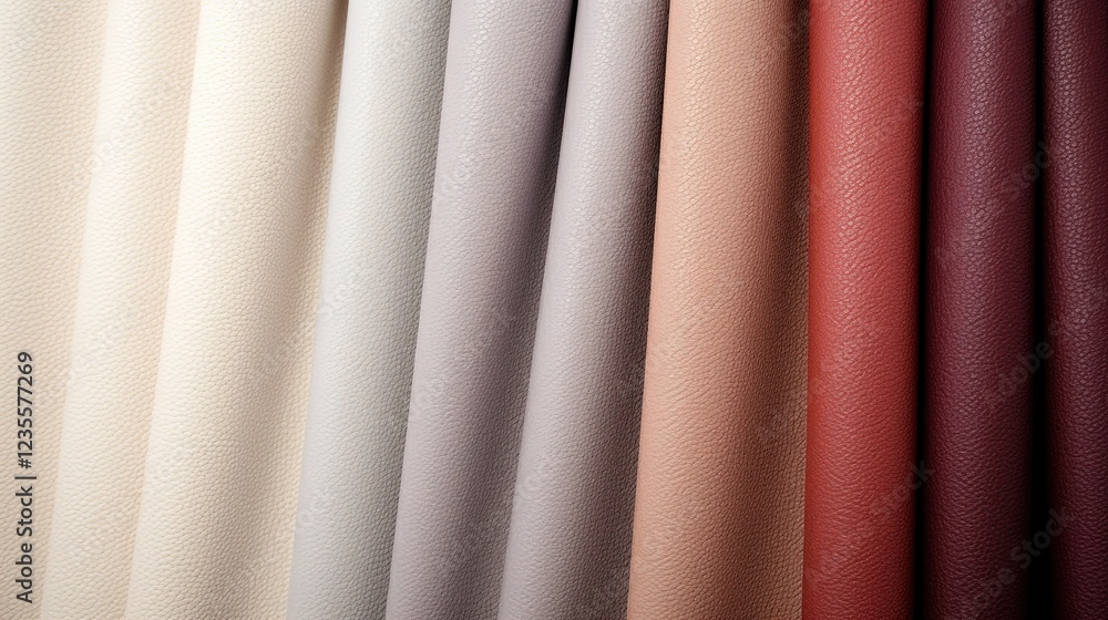Fototapeta premium Leather Fabric Color Palettes Textured Pattern Textile Business Fashion Design Template for Presentation Slides 16:9