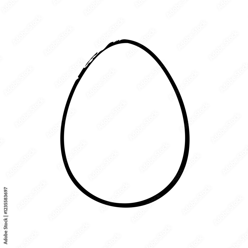 Hand Drawn Egg Shape Graphic Design Element Art Hand Drawn Egg Shape Graphic Design Element Art