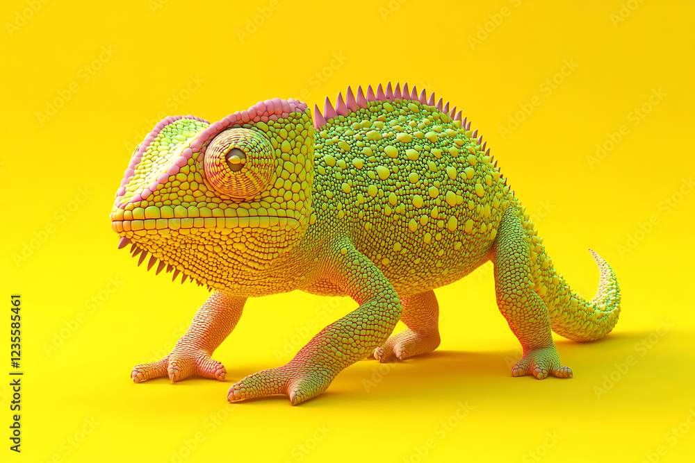 chameleon on a yellow background, chameleon on a blank yellow background, a chameleon, chameleon, cute chameleon, yellow background, Copy Space For Add Text 3D Rendering, 3D, Vector, AI Generative chameleon on a yellow background, chameleon on a blank yellow background, a chameleon, chameleon, cute chameleon, yellow background, Copy Space For Add Text 3D Rendering, 3D, Vector, AI Generative