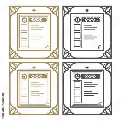Elegant Ornate Frames with Customizable UI Templates
