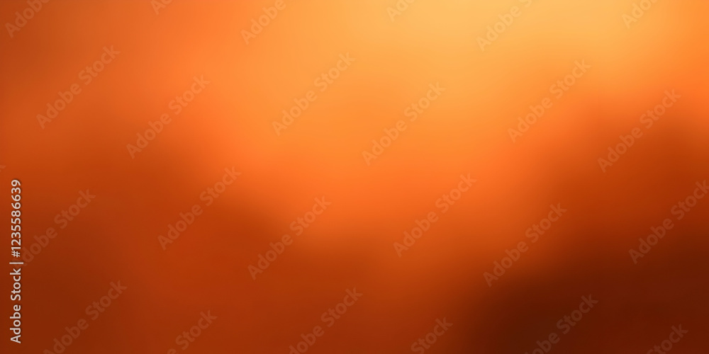 Naklejka premium Vibrant sunset sky, abstract gradient background, warm orange and yellow hues, fiery atmosphere, smooth color transition, ethereal cloudscape, digital art, high resolution, dramatic lighting, minimal 