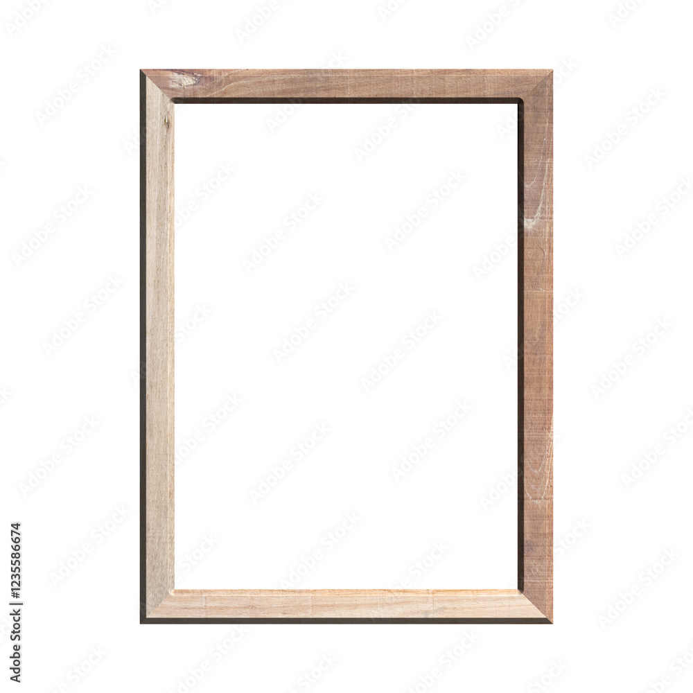 wooden frame with isolated white background. front view of classic wooden frame. for A4 image or text. wooden frame with isolated white background. front view of classic wooden frame. for A4 image or text.