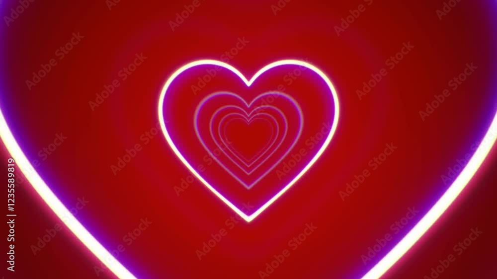 Animation heart shape floating on red background.
Animation heart shape floating on red background.