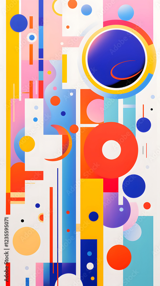 Fototapeta premium Digital outer space design landscape abstract graphic poster background