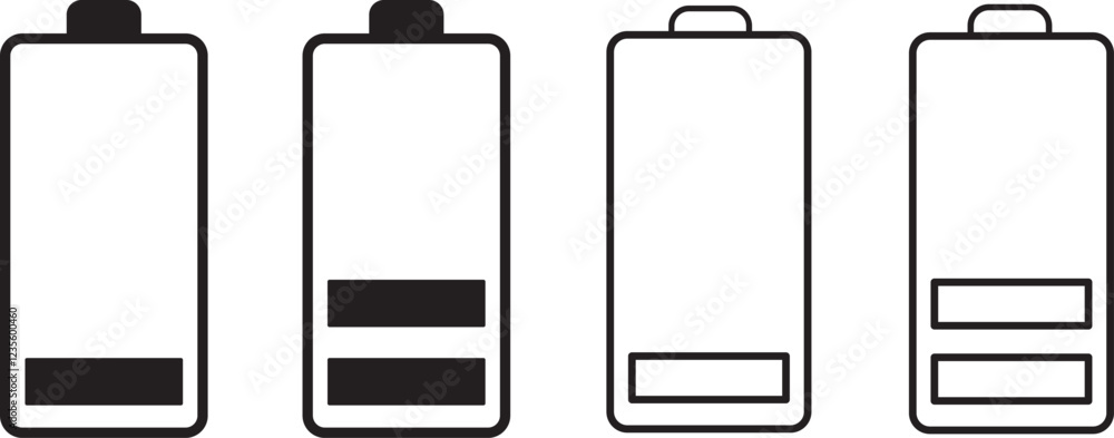 Battery signal and Wi-Fi icon symbol black and white icons pack. Mobile phone signal, wi-fi, battery icon, Icon for design
Battery signal and Wi-Fi icon symbol black and white icons pack. Mobile phone signal, wi-fi, battery icon, Icon for design