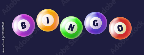Bingo balls in vibrant colors
