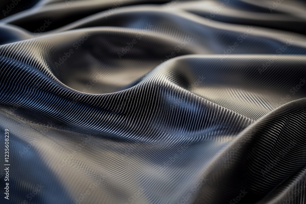 Naklejka premium A monochromatic pattern of carbon fibers, forming an abstract wave-like texture