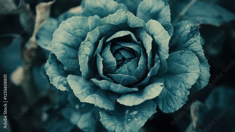 Obraz premium Close-up of a teal rose.