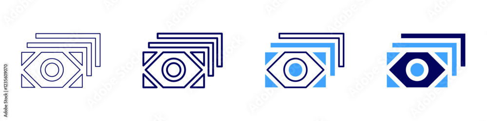 Money allocation icon in 4 different styles. Thin Line, Line, Bold, and Bold Line. Duotone style. Editable stroke Money allocation icon in 4 different styles. Thin Line, Line, Bold, and Bold Line. Duotone style. Editable stroke