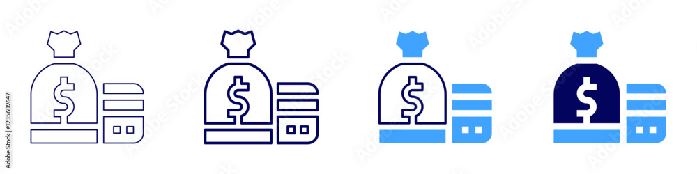 Money comparisons icon in 4 different styles. Thin Line, Line, Bold, and Bold Line. Duotone style. Editable stroke Money comparisons icon in 4 different styles. Thin Line, Line, Bold, and Bold Line. Duotone style. Editable stroke
