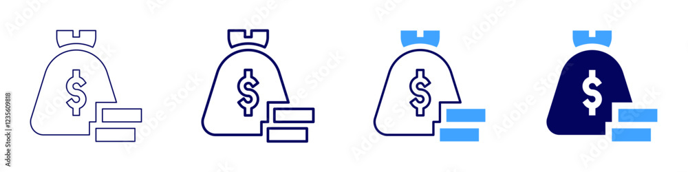 Money deals icon in 4 different styles. Thin Line, Line, Bold, and Bold Line. Duotone style. Editable stroke Money deals icon in 4 different styles. Thin Line, Line, Bold, and Bold Line. Duotone style. Editable stroke