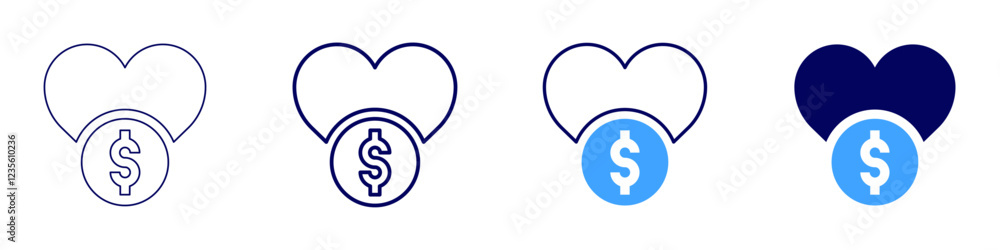 Money ethics icon in 4 different styles. Thin Line, Line, Bold, and Bold Line. Duotone style. Editable stroke Money ethics icon in 4 different styles. Thin Line, Line, Bold, and Bold Line. Duotone style. Editable stroke