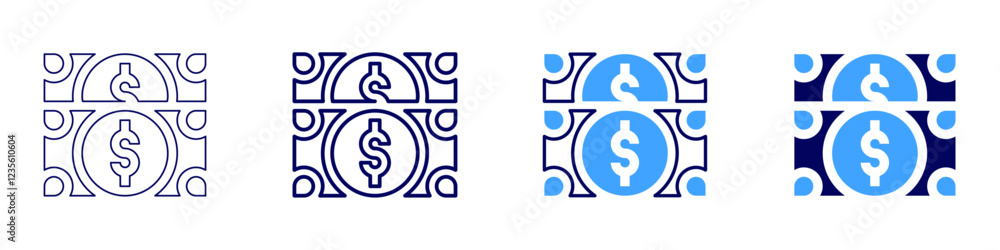 Money habits icon in 4 different styles. Thin Line, Line, Bold, and Bold Line. Duotone style. Editable stroke Money habits icon in 4 different styles. Thin Line, Line, Bold, and Bold Line. Duotone style. Editable stroke