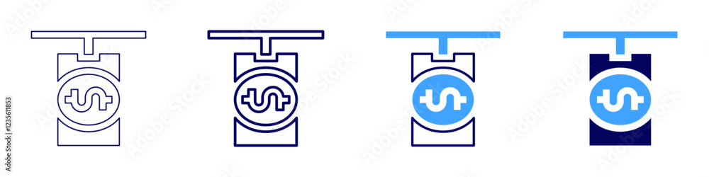 Money ideas icon in 4 different styles. Thin Line, Line, Bold, and Bold Line. Duotone style. Editable stroke Money ideas icon in 4 different styles. Thin Line, Line, Bold, and Bold Line. Duotone style. Editable stroke