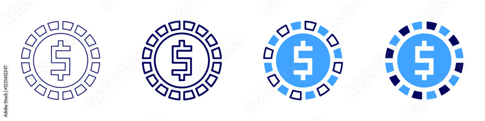 Money literacy icon in 4 different styles. Thin Line, Line, Bold, and Bold Line. Duotone style. Editable stroke Money literacy icon in 4 different styles. Thin Line, Line, Bold, and Bold Line. Duotone style. Editable stroke