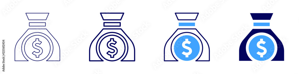 Money mentorship icon in 4 different styles. Thin Line, Line, Bold, and Bold Line. Duotone style. Editable stroke Money mentorship icon in 4 different styles. Thin Line, Line, Bold, and Bold Line. Duotone style. Editable stroke