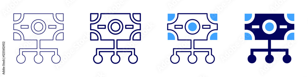 Money mistakes icon in 4 different styles. Thin Line, Line, Bold, and Bold Line. Duotone style. Editable stroke Money mistakes icon in 4 different styles. Thin Line, Line, Bold, and Bold Line. Duotone style. Editable stroke
