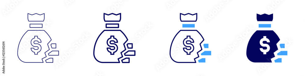 Money organizations icon in 4 different styles. Thin Line, Line, Bold, and Bold Line. Duotone style. Editable stroke Money organizations icon in 4 different styles. Thin Line, Line, Bold, and Bold Line. Duotone style. Editable stroke