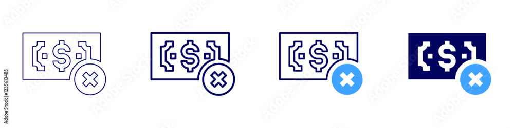 Money streams icon in 4 different styles. Thin Line, Line, Bold, and Bold Line. Duotone style. Editable stroke Money streams icon in 4 different styles. Thin Line, Line, Bold, and Bold Line. Duotone style. Editable stroke
