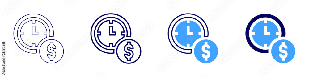 Money targets icon in 4 different styles. Thin Line, Line, Bold, and Bold Line. Duotone style. Editable stroke Money targets icon in 4 different styles. Thin Line, Line, Bold, and Bold Line. Duotone style. Editable stroke