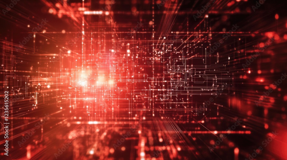 Concept of intelligent systems powering future technologies, represented by a glowing digital cloud and interconnected circuits. Concept of intelligent systems powering future technologies, represented by a glowing digital cloud and interconnected circuits.