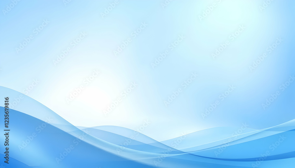 Abstract waves, flowing blue curves, smooth gradients, minimalist design, clean lines, soft edges, tranquil atmosphere, light blue to white transition, gentle undulating forms, water-inspired shapes, Abstract waves, flowing blue curves, smooth gradients, minimalist design, clean lines, soft edges, tranquil atmosphere, light blue to white transition, gentle undulating forms, water-inspired shapes,