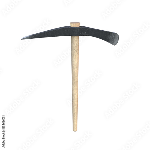 Pickaxe, 3d illustration Isolated on white background