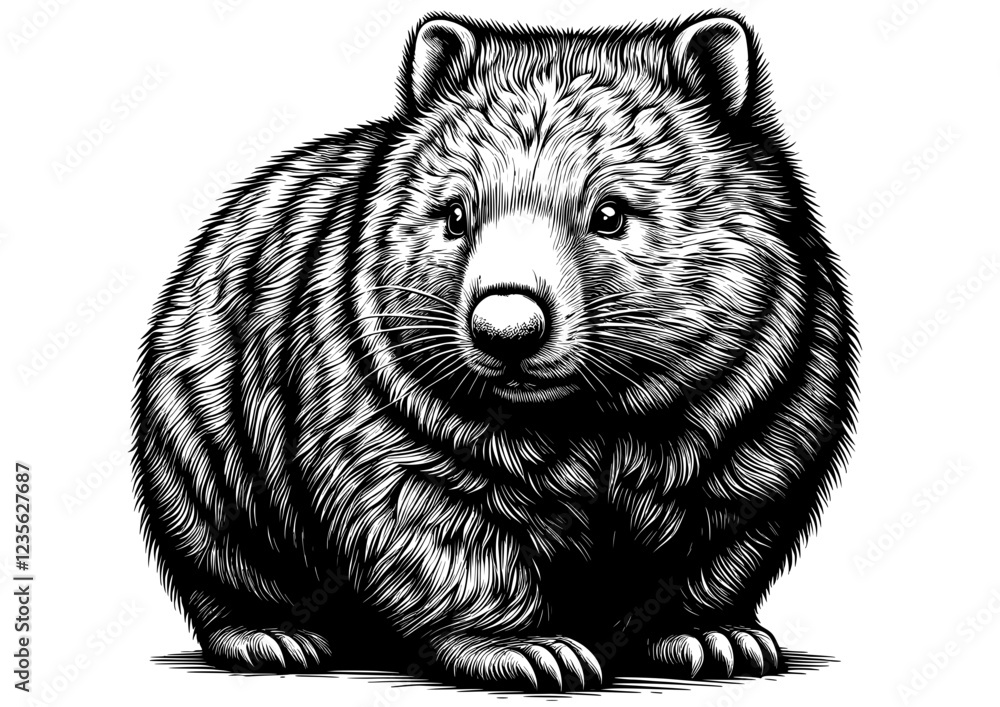 Obraz premium Wombat Vector File