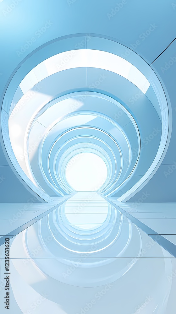 Obraz premium Digital technology blue future circular stage poster background