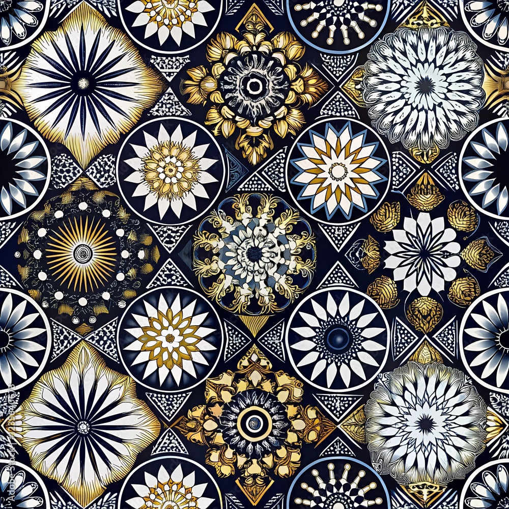 geometric patterns golden and blue scrapbook paper geometric patterns golden and blue scrapbook paper