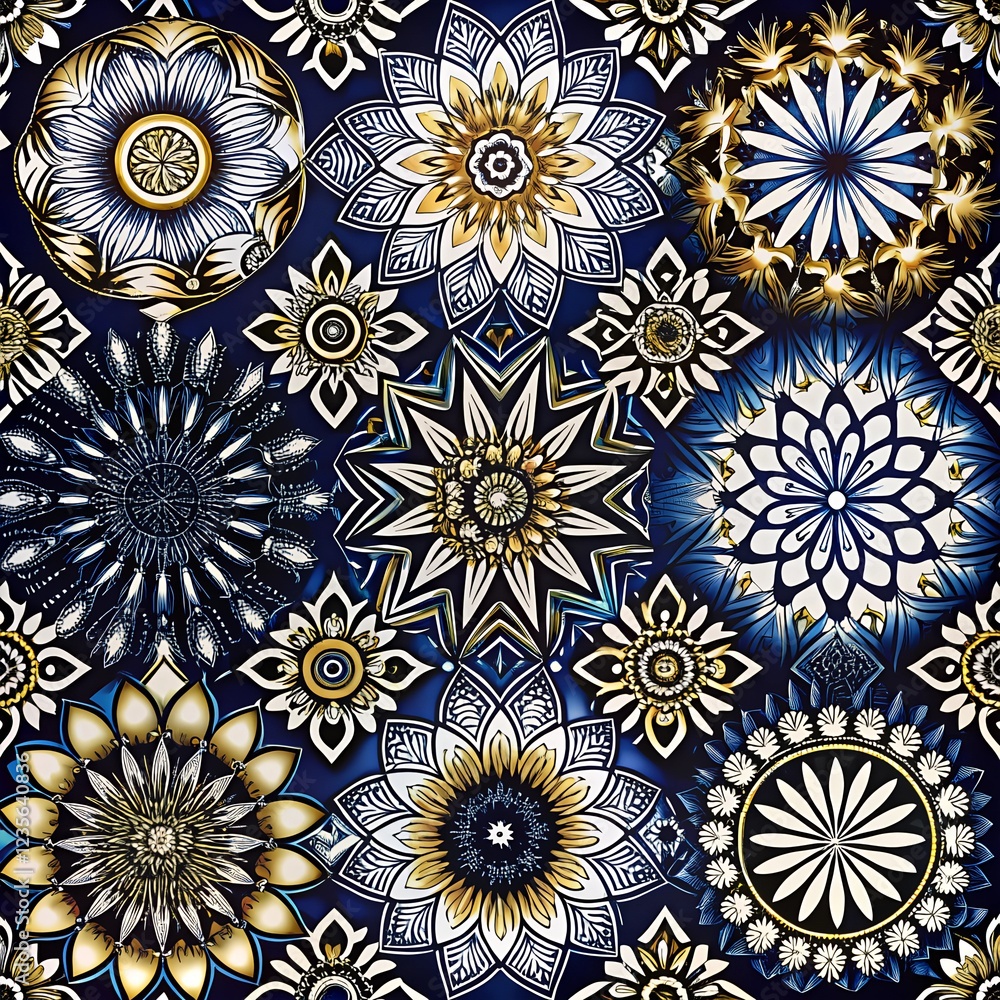 geometric patterns golden and blue scrapbook paper geometric patterns golden and blue scrapbook paper