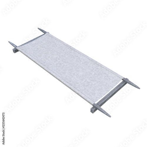 Fotografija Improvised stretcher, 3d illustration Isolated on white background