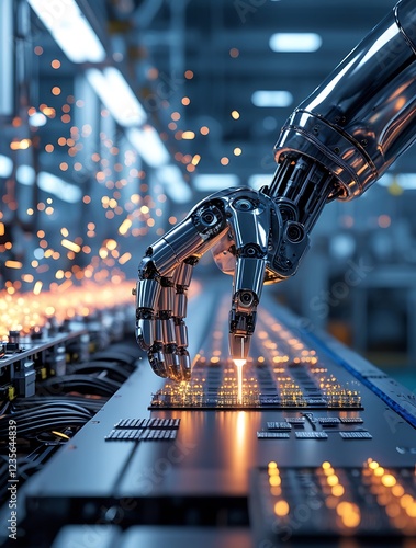 Wallpaper Mural 3. Artificial Intelligence in Action: Robotic Arm Manufacturing Circuit Boards with Precision and Automation, Symbolizing the Future of Technology
 Torontodigital.ca