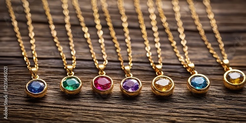 Custom birthstone jewelry in gold